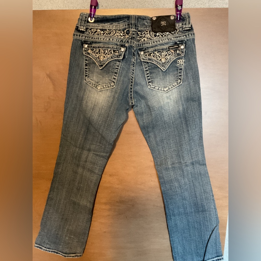 Miss Me Medium Blue Embroidered Back Pocket Bootcut Jeans